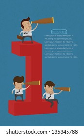 Business man looking future , eps10 vector format
