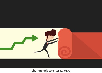 Business man making Opportunity, vector