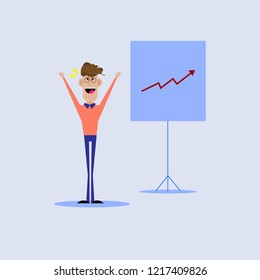 business man making a presentation at office	