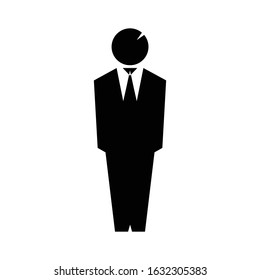 Business man and management vector icon