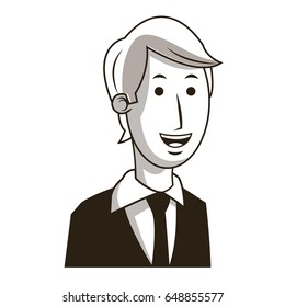 business man manager cartoon character image