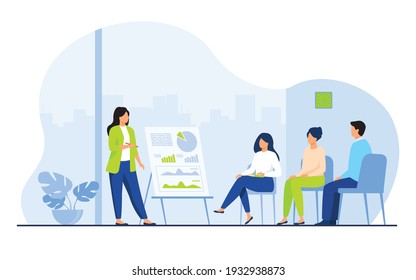 Business man meeting. Business people working together. Modern colourful flat style vector illustration isolated on white background.