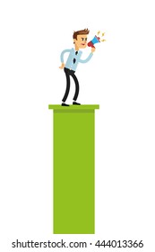 business man with megaphone icon