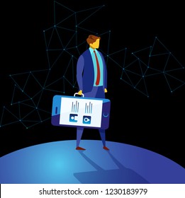 business man with mobile 