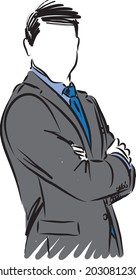 business man modeling vector illustration