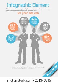 BUSINESS MAN MODERN INFOGRAPHIC 