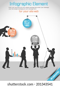 BUSINESS MAN MODERN INFOGRAPHIC 