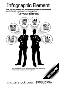BUSINESS MAN MODERN INFOGRAPHIC BLACK 1