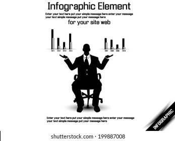 BUSINESS MAN MODERN INFOGRAPHIC BLACK 2