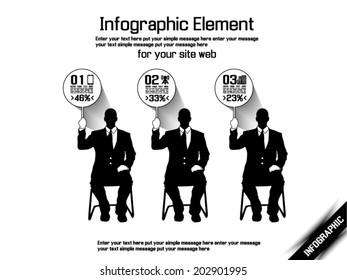 BUSINESS MAN MODERN INFOGRAPHIC BLACK 7