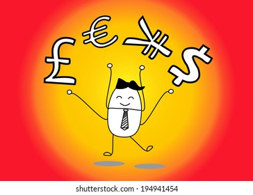 business man with money concept