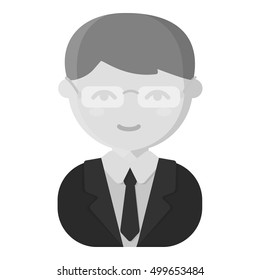 Business man monochrome icon. Illustration for web and mobile design.
