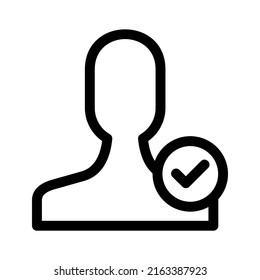 business man ok icon or logo isolated sign symbol vector illustration - high quality black style vector icons
