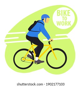 business man on bike go to work 