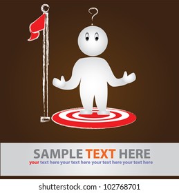 Business man on brown background,Vector