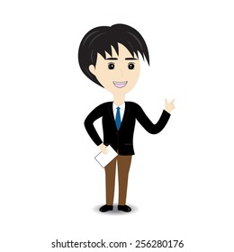 Business man on white background