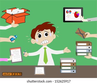 business man overworked