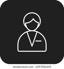 Business man Business people icon with black filled line style. person, human, manager, avatar, worker, profile, male. Vector illustration