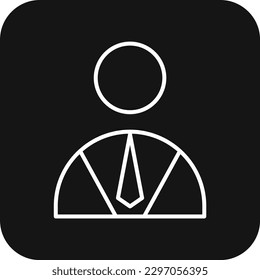 Business man Business people icon with black filled line style. person, human, manager, avatar, worker, profile, male. Vector illustration