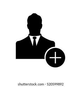 Business man plus icon