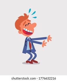 Business man pointing while arguing