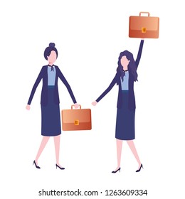 business man with portfolio avatar character