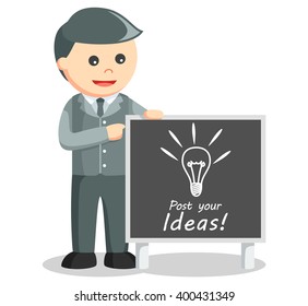 Business man post idea