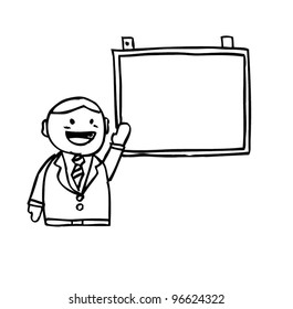 business man presentation vector illustration