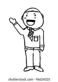 business man presentation vector illustration