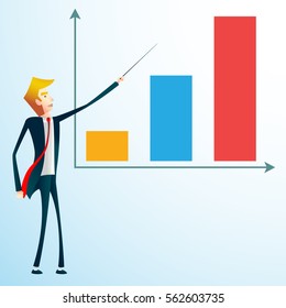 business man presenting. business concept
