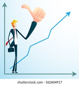business man presenting. business concept