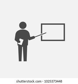 business man presenting data and business growth in a meeting vector icon