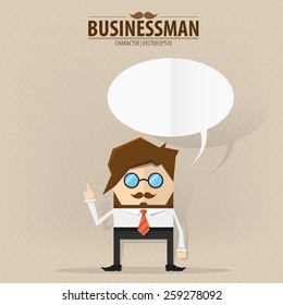 Business man presenting with empty space,Vector EPS10.