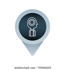 business man process mind social media mark pointer for web