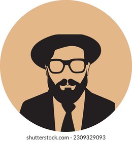 Business man profile icon african american ethnic male avatar hipster style fashion cartoon guy beard portrait casual businessman person face
