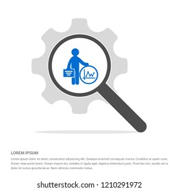Business Man and progress Icon - Free vector icon