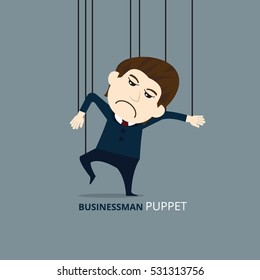 business man puppet so sad
