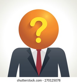 Business man question head