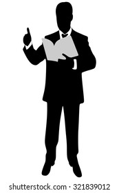 business man reading and giving the ok for it