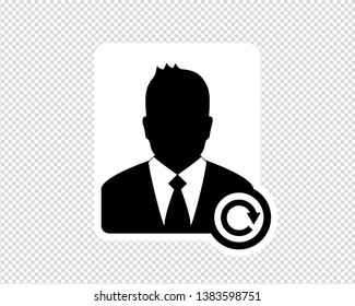 Business Man, Refresh User Icon, Avatar Icon - Vector Illustration Isolated On Transparent Background
