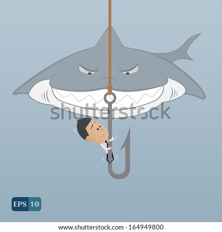 Business man risks encountered situations