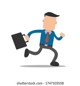 
a business man is running