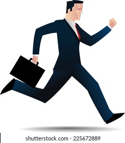 business man running.
