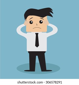 Business man sad.