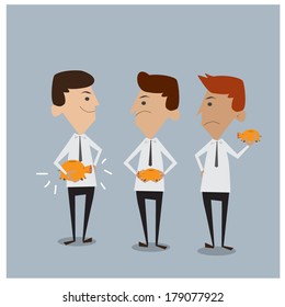 Business man save money , eps10 vector format