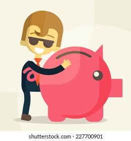 Business man  save money  , eps10 vector format