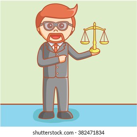 Business man scale
