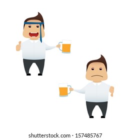 Business man set doing actions for use in advertising, presentations, brochures, blogs, documents and forms, etc.
