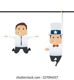 Business man set doing actions for use in advertising, presentations, brochures, blogs, documents and forms, etc.