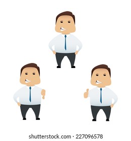 Business man set doing actions for use in advertising, presentations, brochures, blogs, documents and forms, etc.